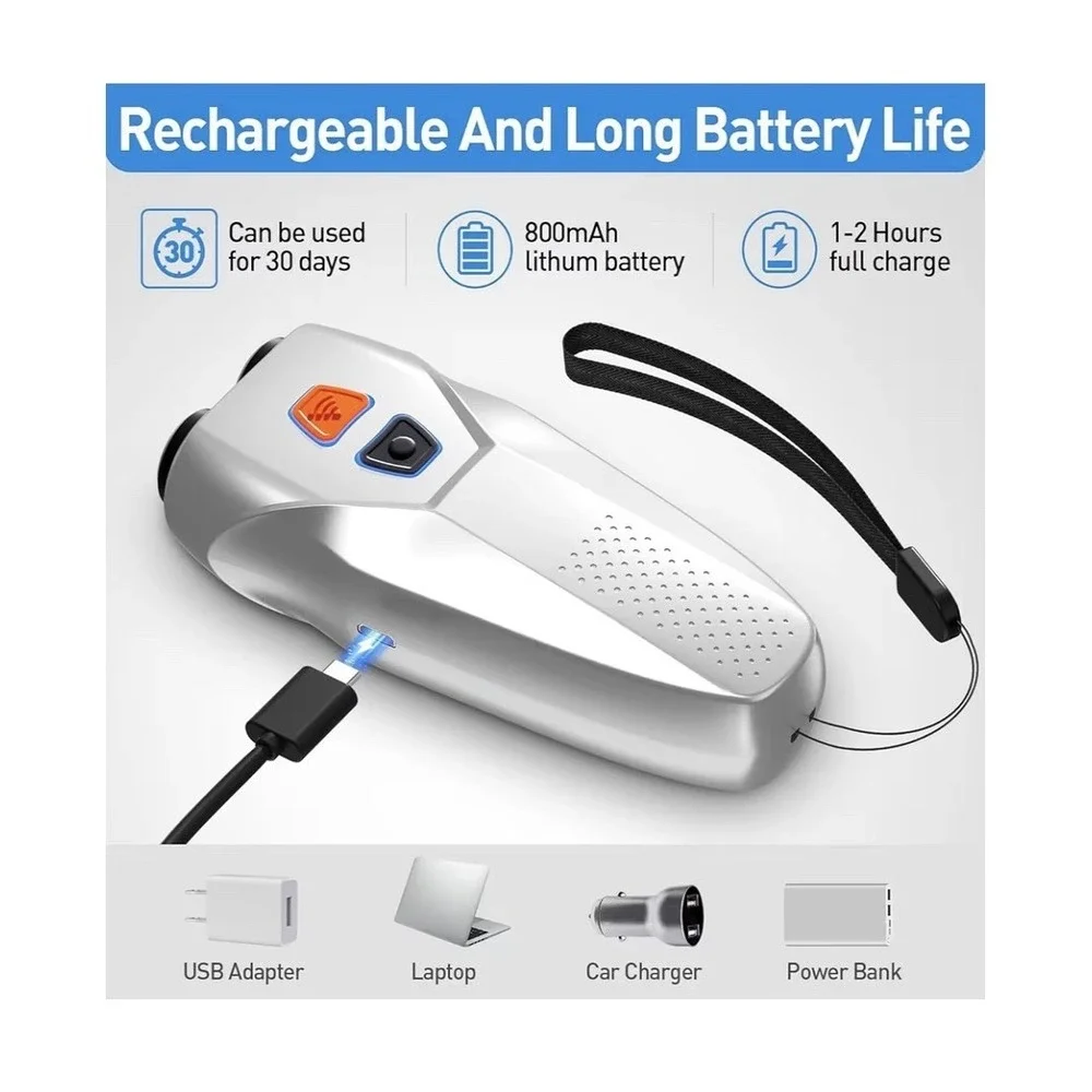 Ultrasonic Dog Barking Deterrent Trainer LED Rechargeable Open Box